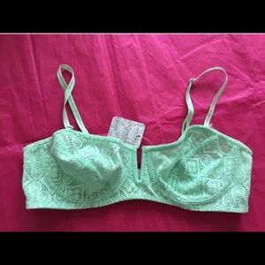 NWT Free People lace bra Mint
